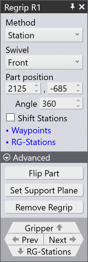 Regrip panel