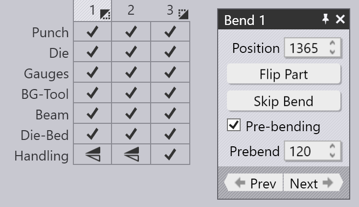 Pre-bend Panel