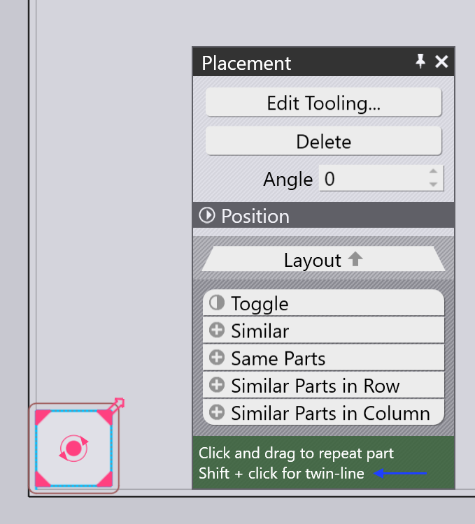 TwinLine in part workflow