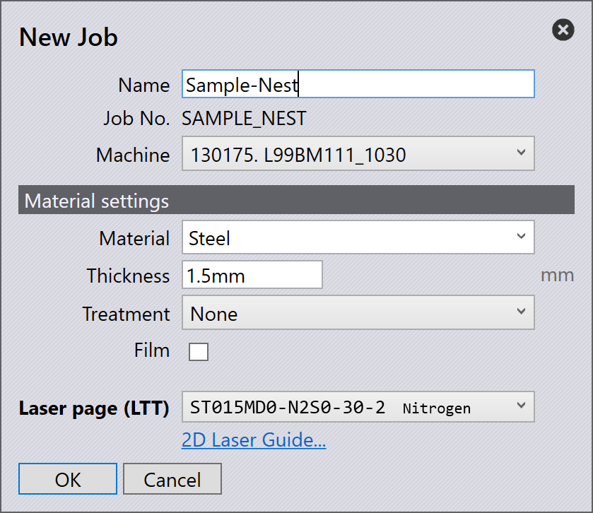 Create Nesting Job