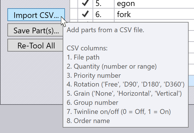 Import CSV