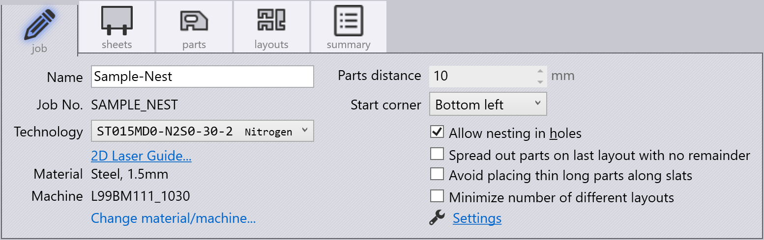 Job Tab