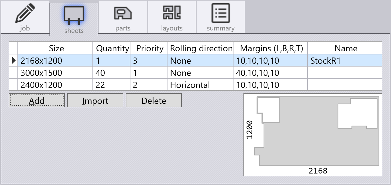 Sheet Tab