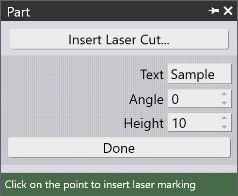 Insert Laser Text