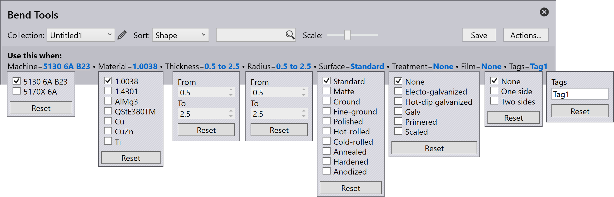 Filter types