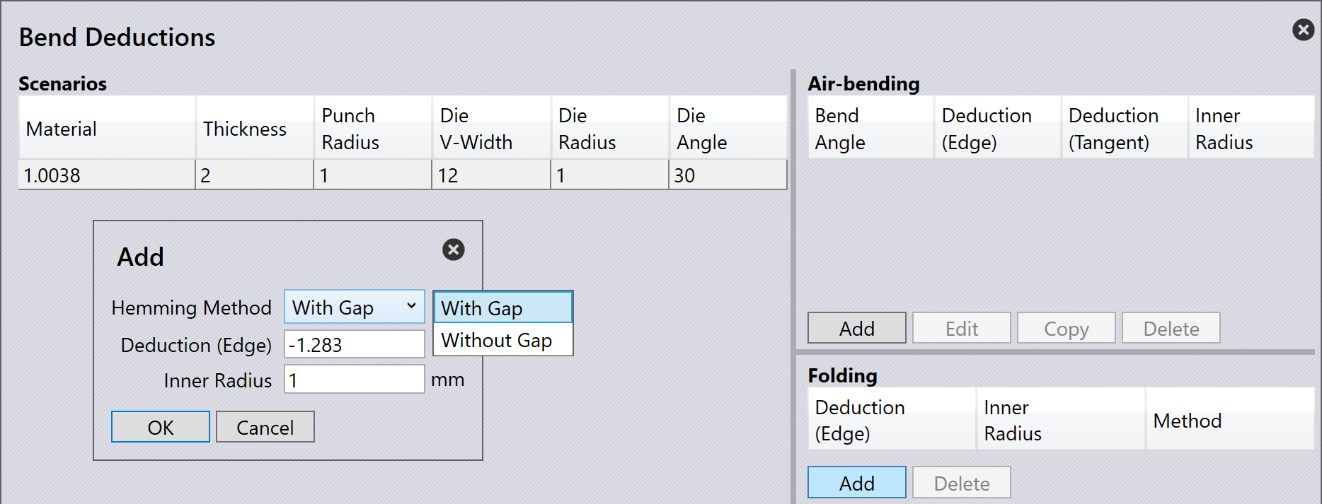 Folding Deduction
