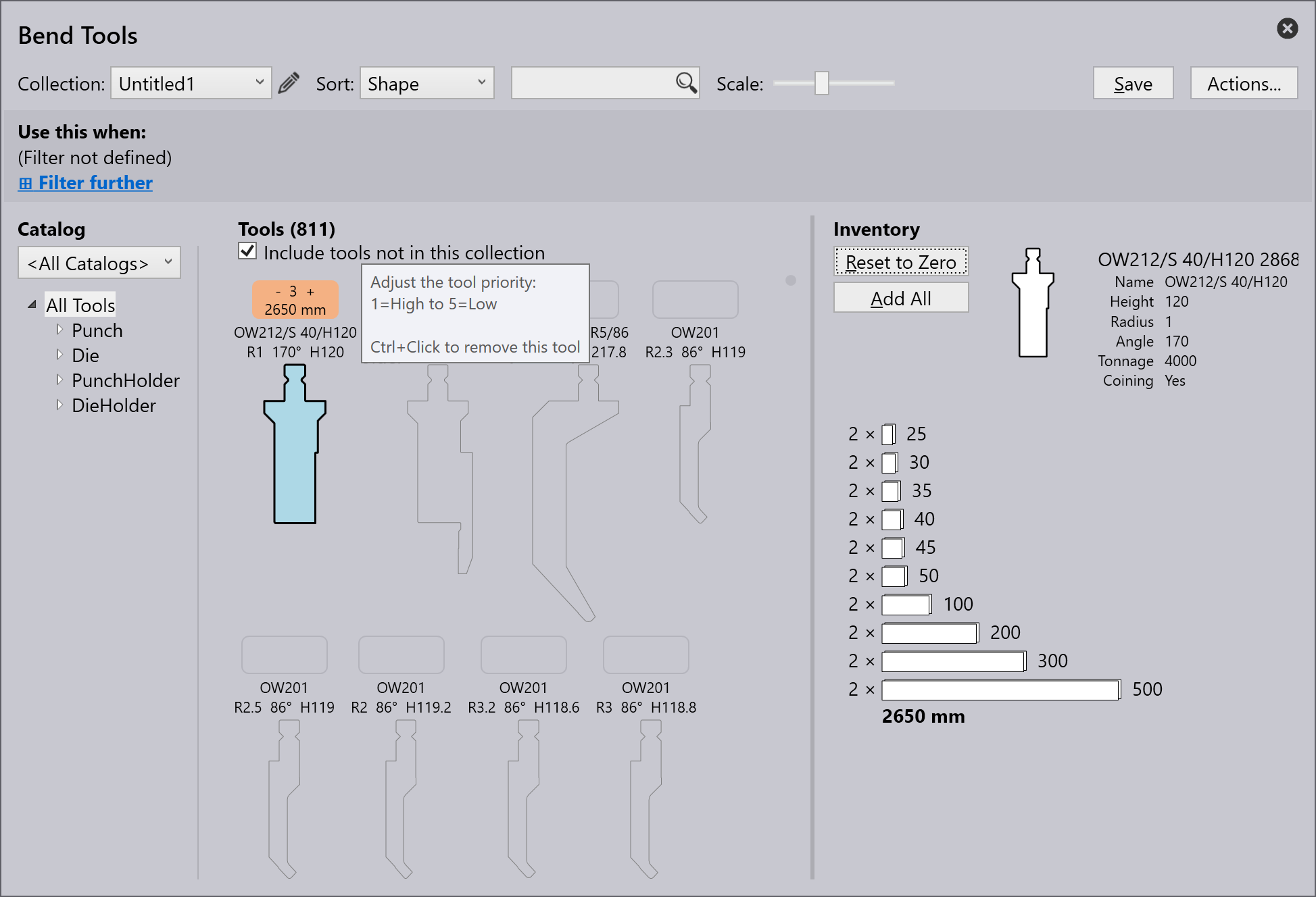 New catalog with priority