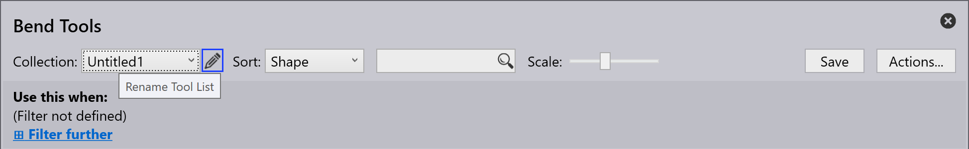 Rename tool list