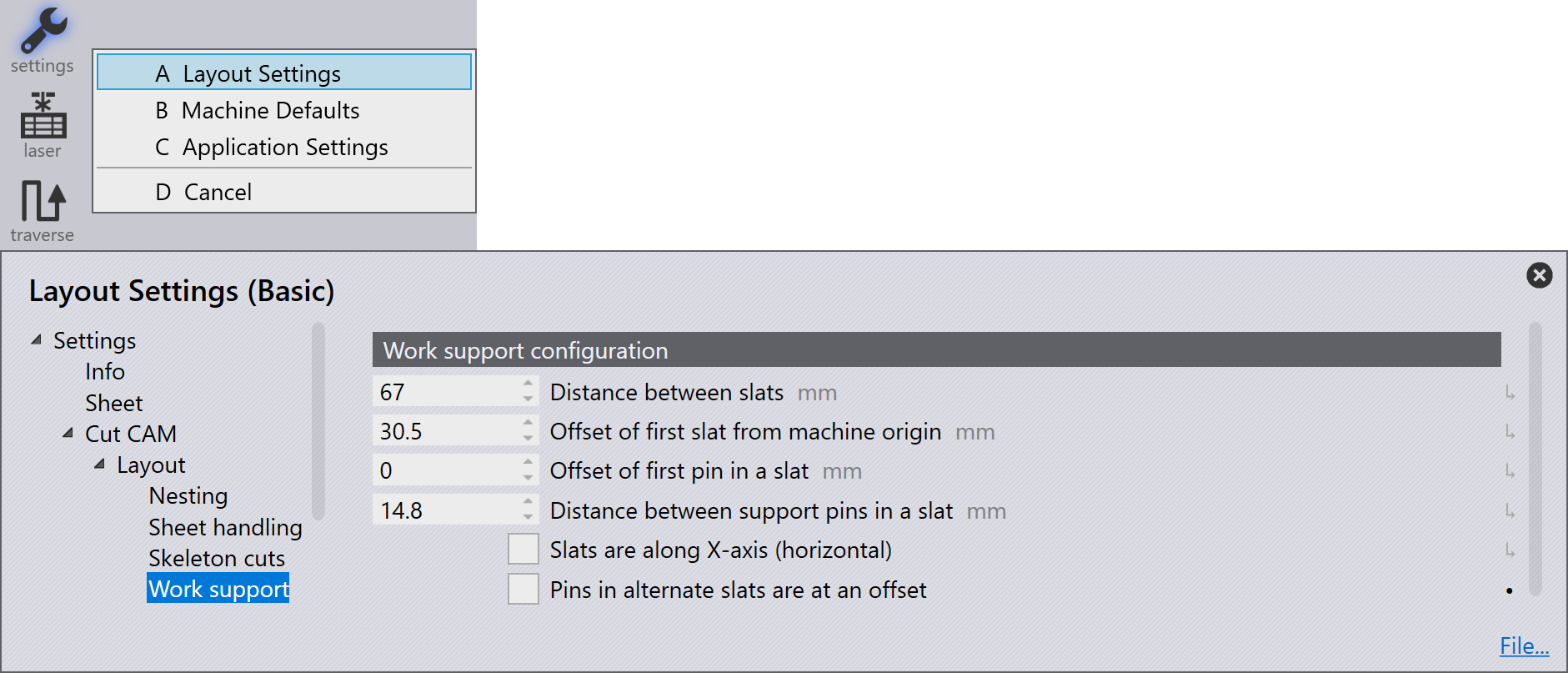 Work support